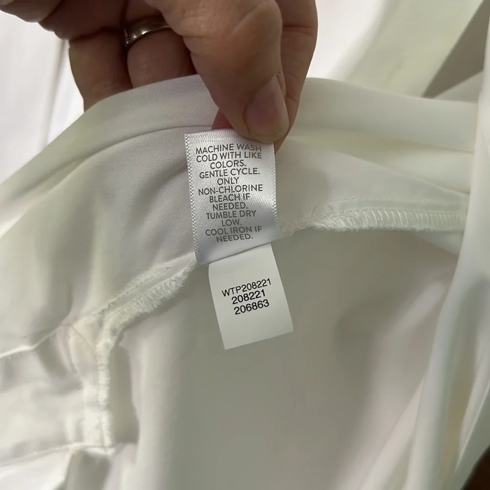 J Jill Size Large white button down tunic top - Picture 7 of 7